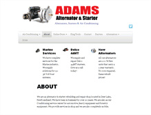 Tablet Screenshot of adamsalternator.com